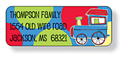 Inkwell Address Labels - Train Dot