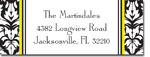 Chatsworth Just Exquisite - Address Labels (Black Damask)