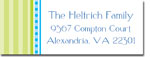 Chatsworth Just Exquisite - Address Labels (Blue Monogram Stripes)