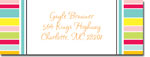 Chatsworth Just Exquisite - Address Labels (Crazy for Colors Stripes)