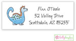 Address Labels by Kelly Hughes Designs (Blue Dinosaur)