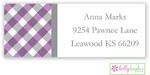 Address Labels by Kelly Hughes Designs (Purple Gingham)