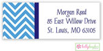 Address Labels by Kelly Hughes Designs (Blue Chevron)