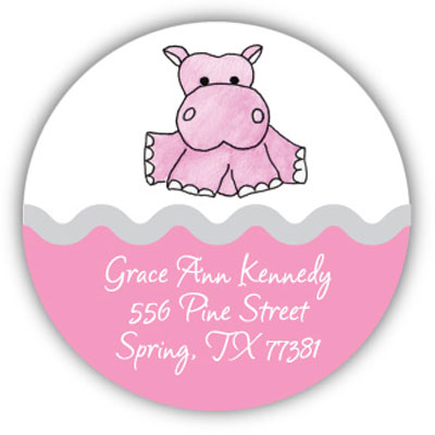 Address Labels by Kelly Hughes Designs (Pink Hippo) Address Labels by Kelly Hughes Designs (Pink Hippo)