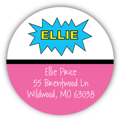 Address Labels by Kelly Hughes Designs (Pink Superhero) Address Labels by Kelly Hughes Designs (Pink Superhero)