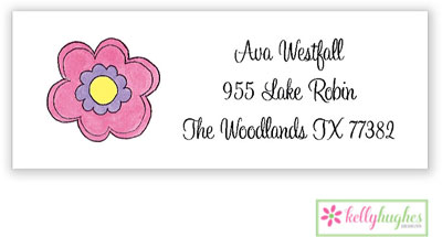 Address Labels by Kelly Hughes Designs (Pink Daisy)