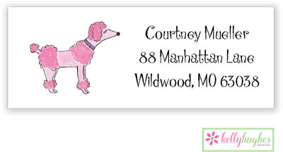 Address Labels by Kelly Hughes Designs (Pink Poodle)