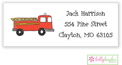 Address Labels by Kelly Hughes Designs (Firetruck)