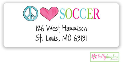 Address Labels by Kelly Hughes Designs (Peace Love Soccer) Address Labels by Kelly Hughes Designs (Peace Love Soccer)