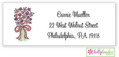 Address Labels by Kelly Hughes Designs (Bouquet In Pink)