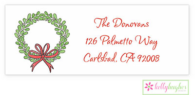 Address Labels by Kelly Hughes Designs (Mistletoe Wreath)