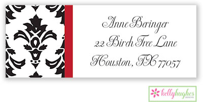 Address Labels by Kelly Hughes Designs (Black Damask)