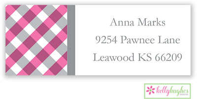 Address Labels by Kelly Hughes Designs (Pink Gingham) Address Labels by Kelly Hughes Designs (Pink Gingham)