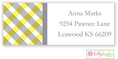 Address Labels by Kelly Hughes Designs (Yellow Gingham) Address Labels by Kelly Hughes Designs (Yellow Gingham)