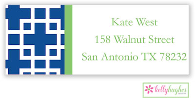 Address Labels by Kelly Hughes Designs (Squared Blue)