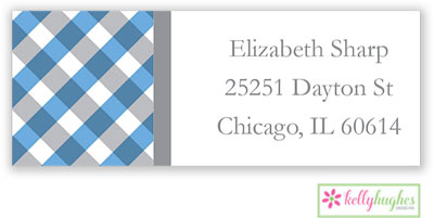 Address Labels by Kelly Hughes Designs (Blue Gingham) Address Labels by Kelly Hughes Designs (Blue Gingham)