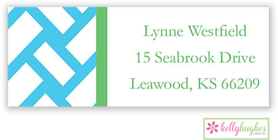 Address Labels by Kelly Hughes Designs (Aqua Basketweave)