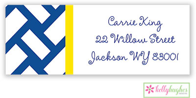 Address Labels by Kelly Hughes Designs (Navy Basketweave)