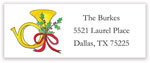 Holiday Address Labels by Kelly Hughes Designs (French Horn)