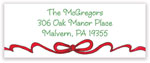 Holiday Address Labels by Kelly Hughes Designs (Red Ribbon Roping)