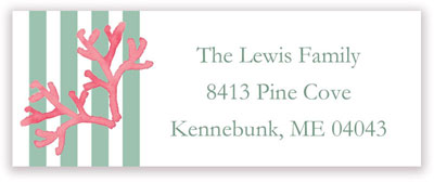 Holiday Address Labels by Kelly Hughes Designs (Sea Coral)