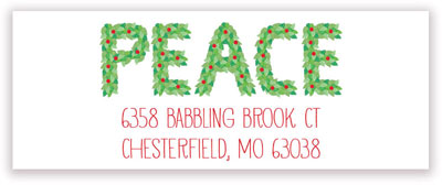 Holiday Address Labels by Kelly Hughes Designs (Boxwood Peace)
