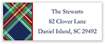 Holiday Address Labels by Kelly Hughes Designs (Navy Tartan)