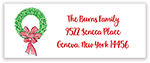 Holiday Address Labels by Kelly Hughes Designs (Red Wreath)