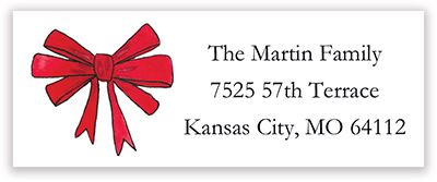 Holiday Address Labels by Kelly Hughes Designs (Big Red Bow)