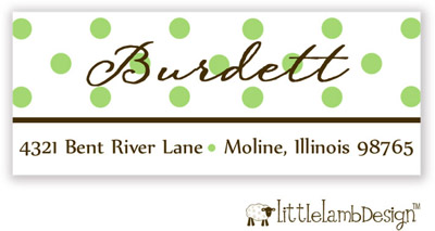 Little Lamb Design Address Labels - Green Dots Little Lamb Design Address Labels - Green Dots