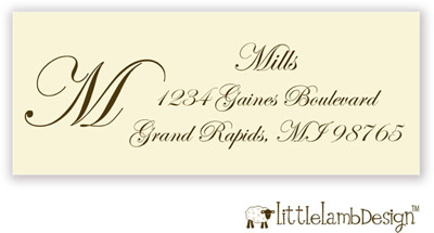 Little Lamb Design Address Labels - Elegant Ivory Small Little Lamb Design Address Labels - Elegant Ivory Small