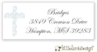 Little Lamb Design Address Labels - Blue Cross