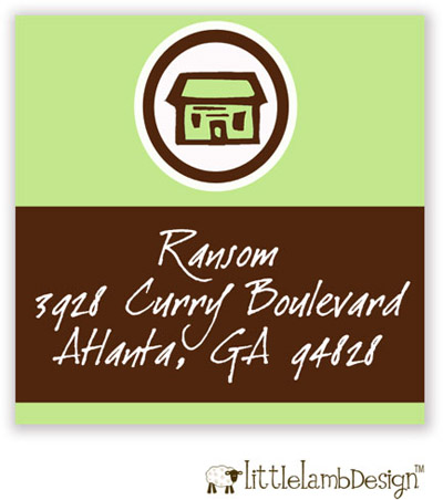Little Lamb Design Address Labels - Modern House Little Lamb Design Address Labels - Modern House