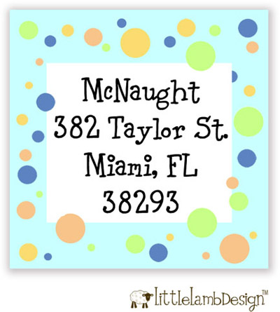 Little Lamb Design Address Labels - Fun Dots