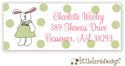 Little Lamb Design Address Labels - Cute Bunny