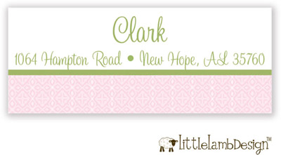 Little Lamb Design Address Labels - Pink Lace Little Lamb Design Address Labels - Pink Lace