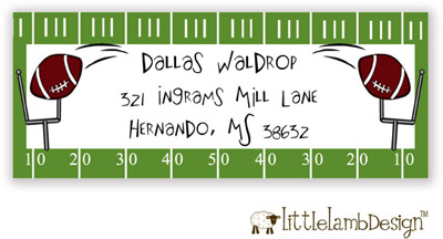 Little Lamb Design Address Labels - Football Field