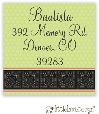 Little Lamb Design Address Labels - Olive Green Little Lamb Design Address Labels - Olive Green