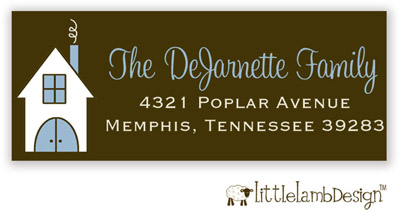 Little Lamb Design Address Labels - Simple House