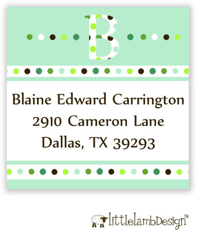 Little Lamb Design Address Labels - Big Letter