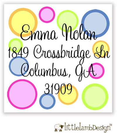 Little Lamb Design Address Labels - Two-Toned Dots Little Lamb Design Address Labels - Two-Toned Dots