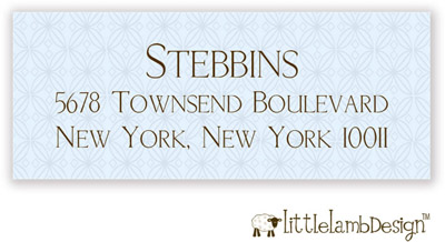 Little Lamb Design Address Labels - Elegant Blue Pattern