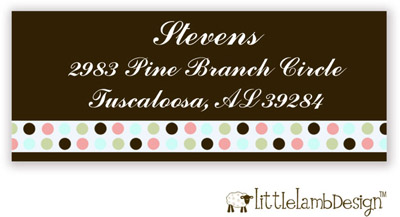 Little Lamb Design Address Labels - Pink Dotted Little Lamb Design Address Labels - Pink Dotted
