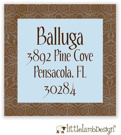 Little Lamb Design Address Labels - Elegant Blue Little Lamb Design Address Labels - Elegant Blue