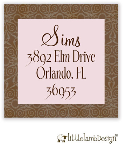 Little Lamb Design Address Labels - Elegant Pink