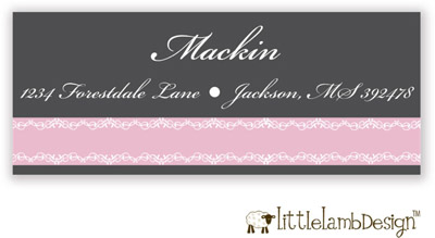 Little Lamb Design Address Labels - Pink Ribbon Little Lamb Design Address Labels - Pink Ribbon