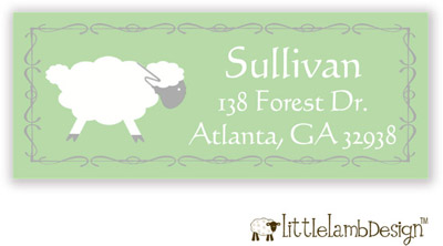 Little Lamb Design Address Labels - Green Lamb Little Lamb Design Address Labels - Green Lamb
