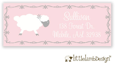 Little Lamb Design Address Labels - Pink Lamb Little Lamb Design Address Labels - Pink Lamb
