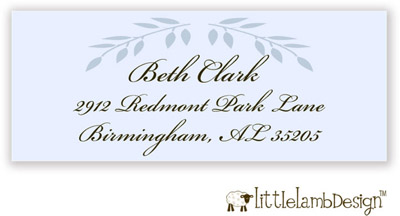 Little Lamb Design Address Labels - Elegant Blue