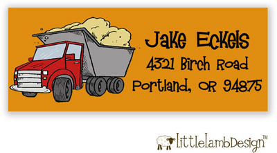 Little Lamb Design Address Labels - Dumptruck